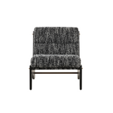 Elegant Lyob accent chair upholstered in green fabric with dark wooden frame, a modern accent for living room or bedroom decor.